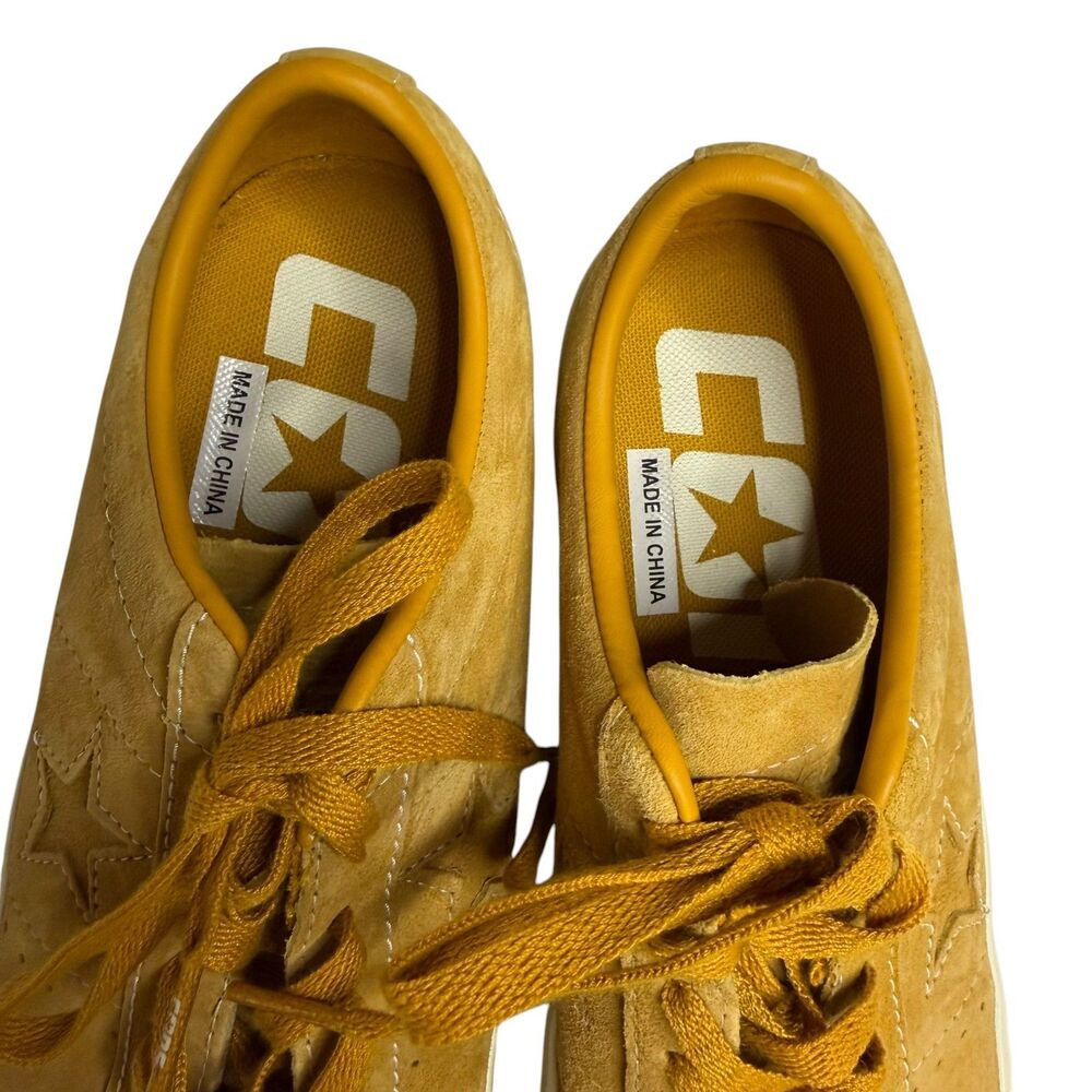 Converse Cons One Star Suede Sneaker Shoe Unisex Saffron Gold Men 9 Women 10.5 - Picture 6 of 13